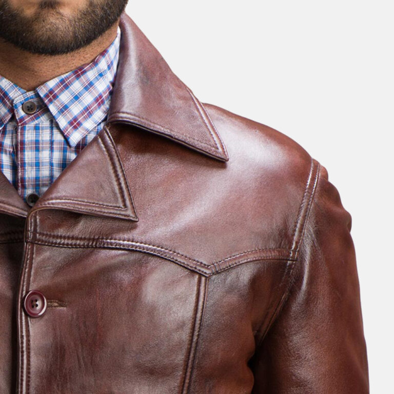 Mens Vincent Alley Brown Leather Jacket 5-1491385494262